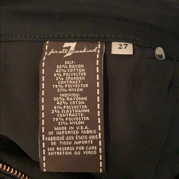 7 For All Mankind Skinny Embroidered Pants - Picture 5 of 6